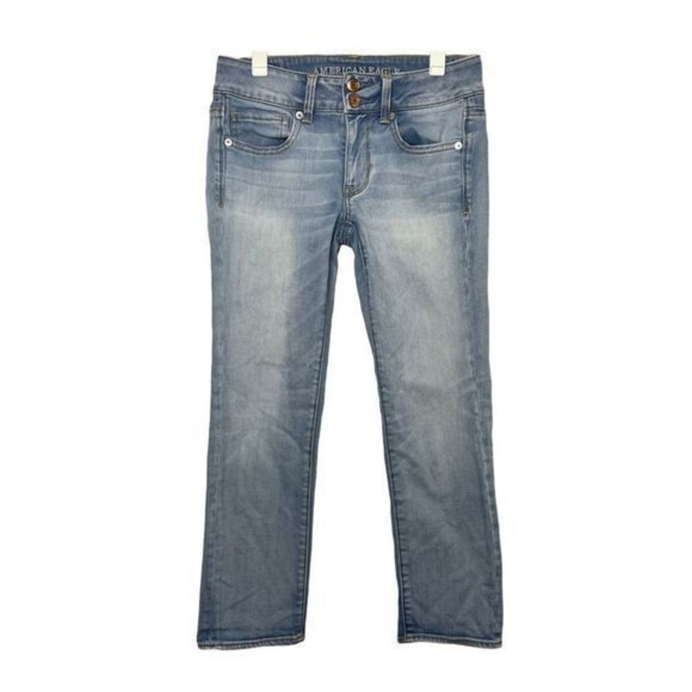 American Eagle Women's Light Wash Capri Jeans Size Regular 2